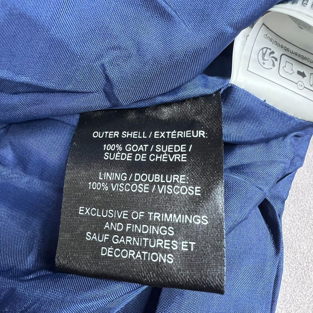 Oakwood NWT 100% Goat Suede Gray Trench Jacket Leather Paris Size XS - Picture 5 of 9